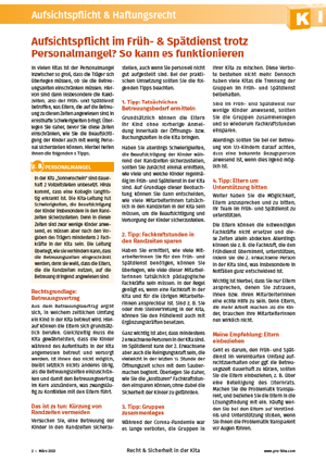 Ausgabe M&auml;rz 2023: Aufsichtspflicht trotz Personalmangel