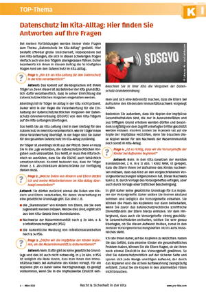 Ausgabe M&auml;rz 2023: Datenschutz im Kita-Alltag