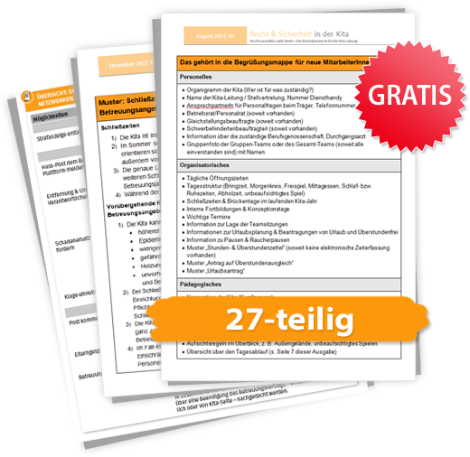 Recht & Sicherheit in der Kita: "Kita-Entlastungspaket"
